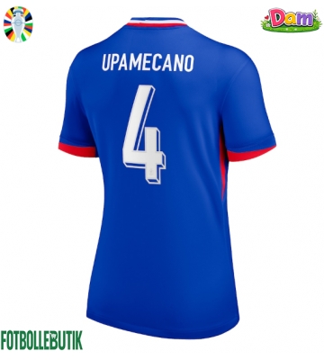 Frankrike Dayot Upamecano #4 Hemmatröja Kvinnor EM 2024 Kortärmad